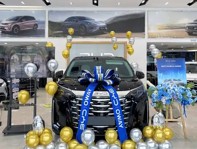 Khách hàng nhận xe BYD tại BYD OWAY Sài Gòn